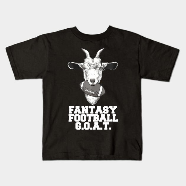 Fantasy Football GOAT funny fantasy football Champion GOAT Kids T-Shirt by mccloysitarh